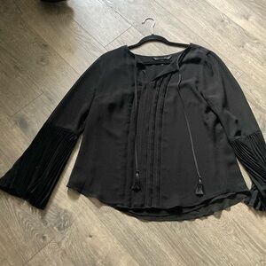 White House Black Market Pleated Front Blouse